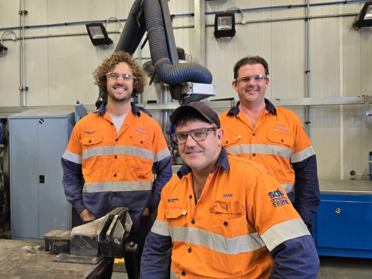 SA Water’s long-serving team members. From left: Dylan Hewett, Adam Wade and Peter Hombsch. Image: SA Water