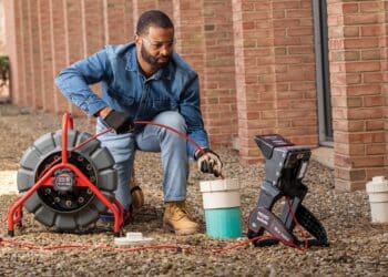 RIDGID’s SeeSnake performs 
non‑invasive pipe 
inspections. Image:  RIDGID